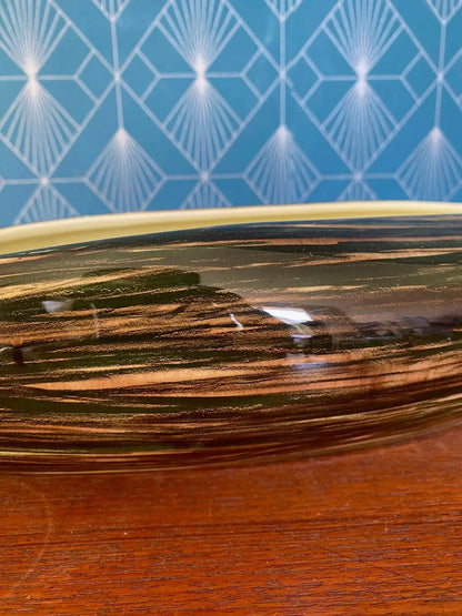 Grande coupe vintage St Clément, centre de table, forme Pirogue 51 cm, 1950/1960 Antiquités de France