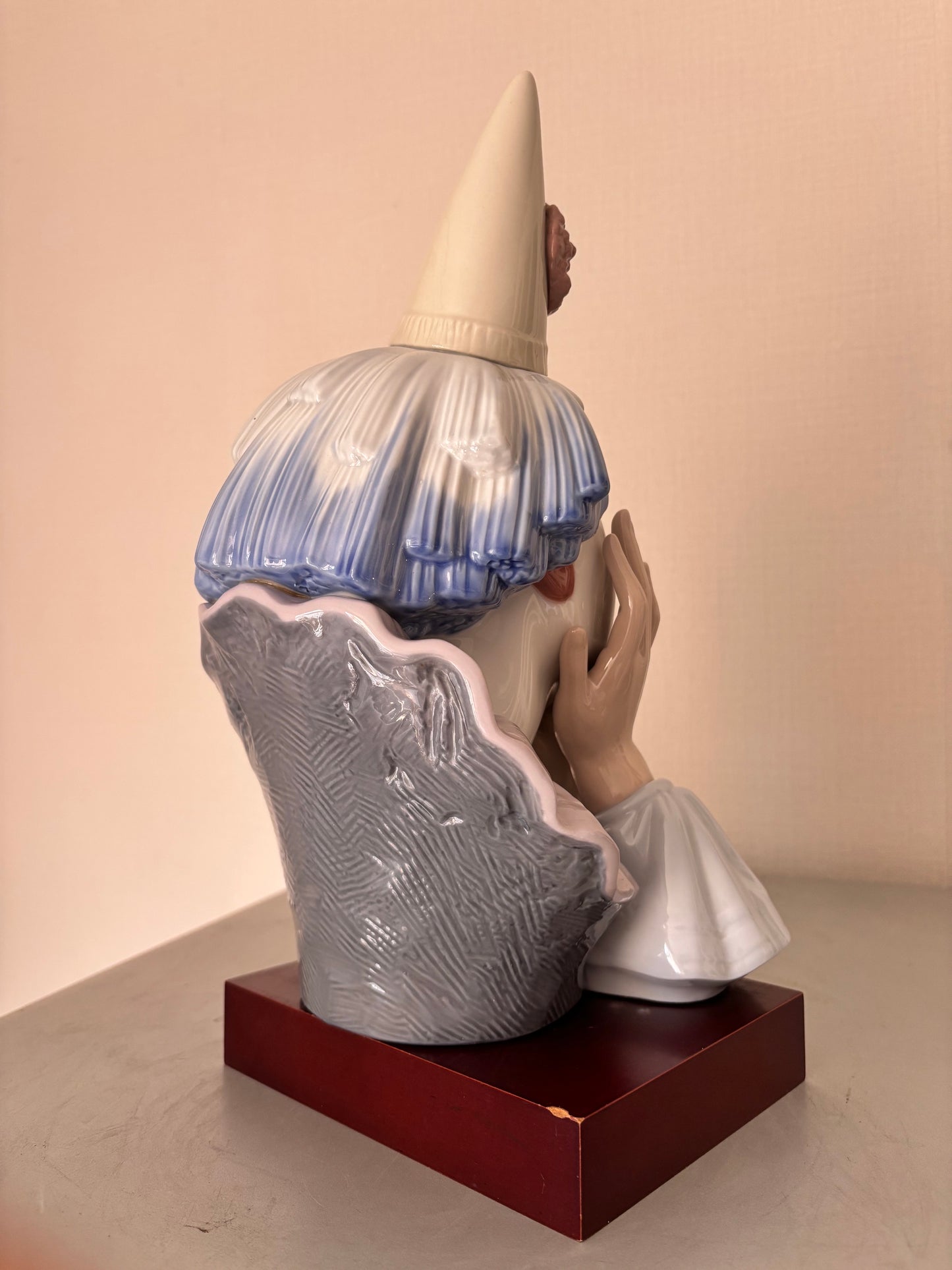 Bustes de Clowns Tristes en Porcelaine Lladró par José Puche (31 cm & 27 cm) – Pièces Vintage.