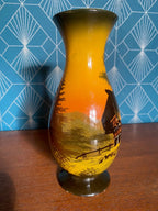 Vase en céramique émaillée, signé, numéroté, milieu XXème, Majolika. Antiquités de France