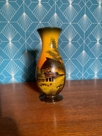 Vase en céramique émaillée, signé, numéroté, milieu XXème, Majolika. Antiquités de France