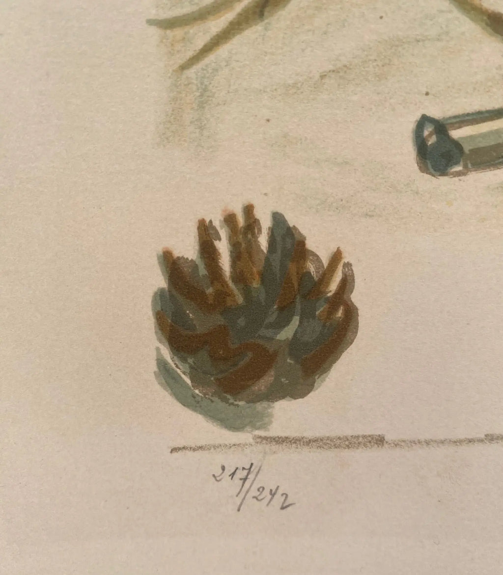 Lithographie signée Yves Brayer, Cabane gardiane, de 1973, numérotée. Antiquités de France