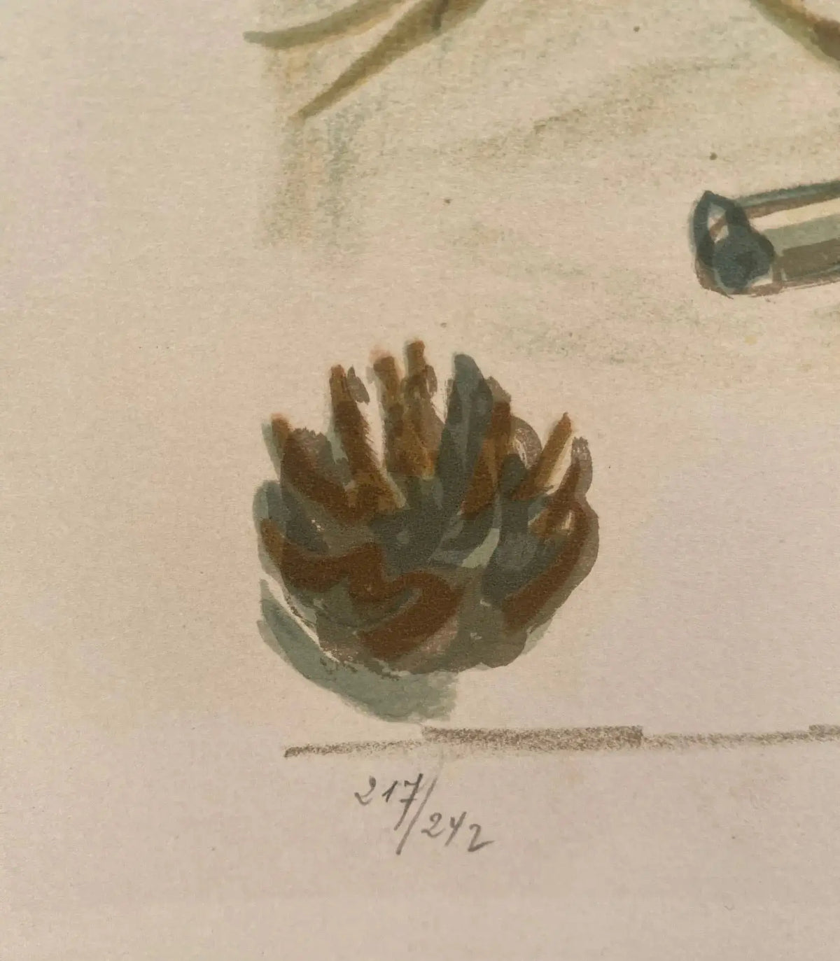 Lithographie signée Yves Brayer, Cabane gardiane, de 1973, numérotée. Antiquités de France