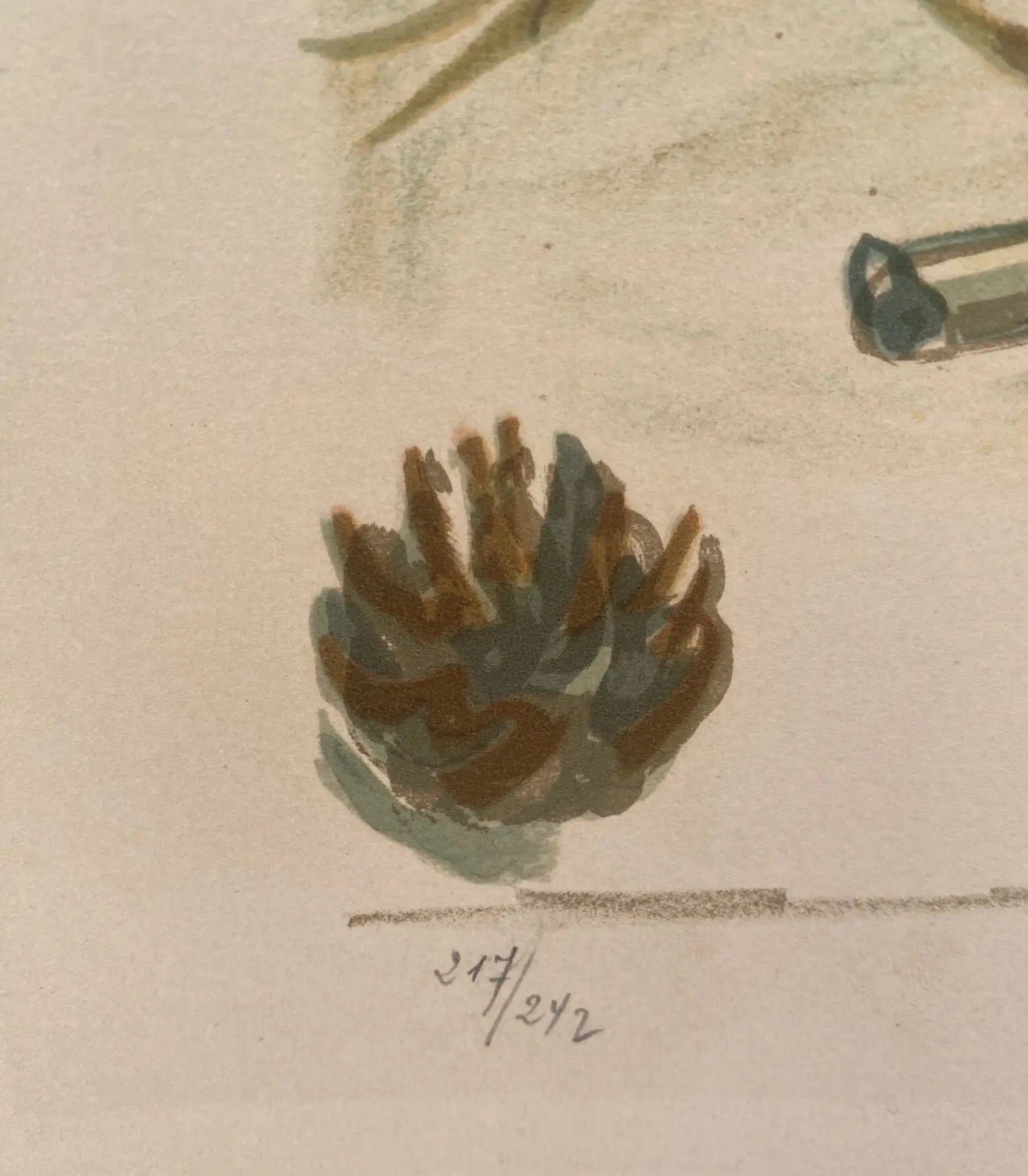 Lithographie signée Yves Brayer, Cabane gardiane, de 1973, numérotée. Antiquités de France