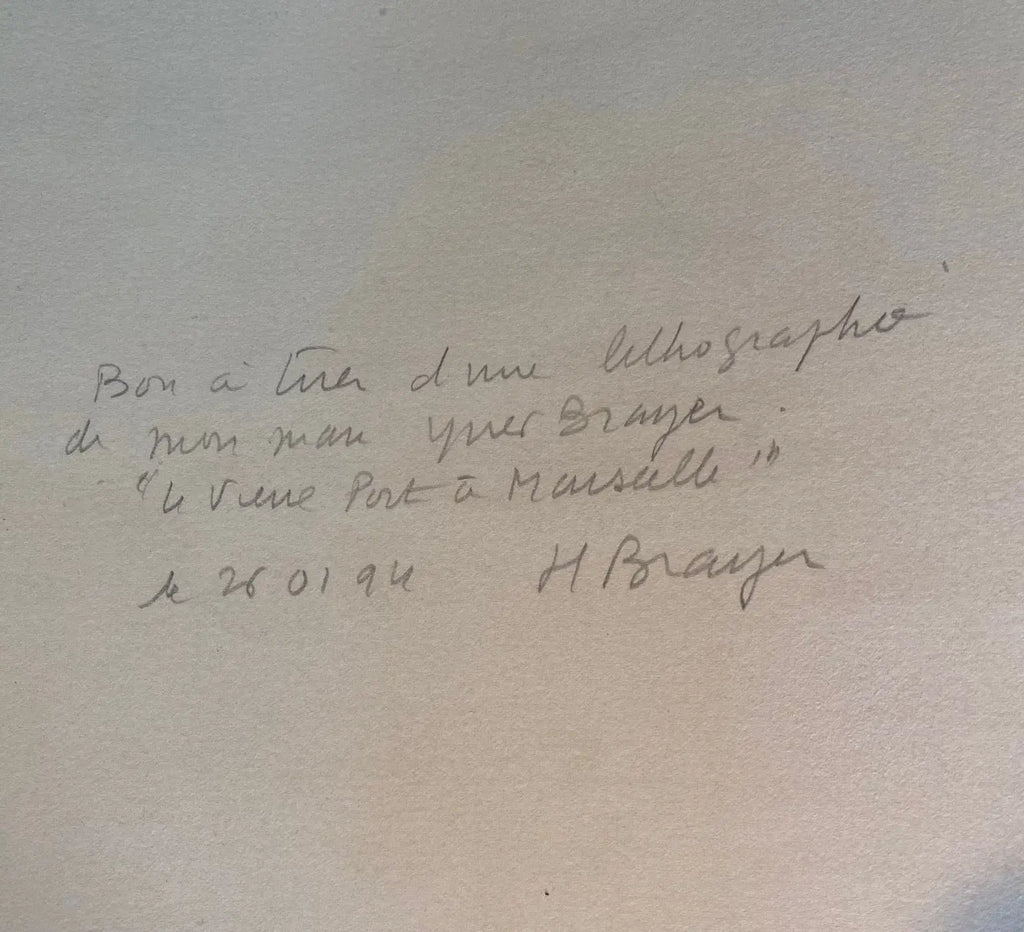 LITHOGRAPHIE Yves Brayer, monogrammée par sa femme, bon à tirer, pièce unique. Antiquités de France