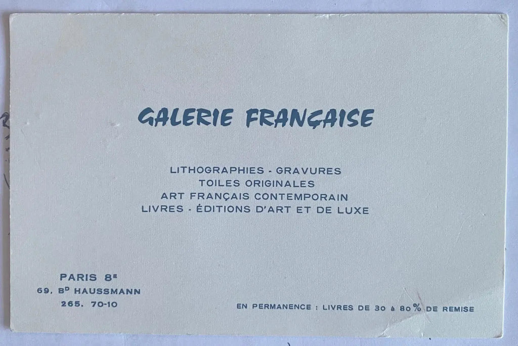 Lithographie signée Yves Brayer, Poussière du temps, numérotée, encadré/verre Antiquités de France