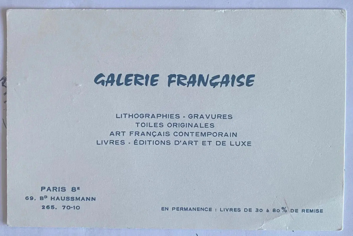 Lithographie signée Yves Brayer, Poussière du temps, numérotée, encadré/verre Antiquités de France