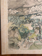 Yves Brayer, LITHOGRAPHIE signée ,numérotée 12/25, "Paysage des Alpilles", 1973 Antiquités de France