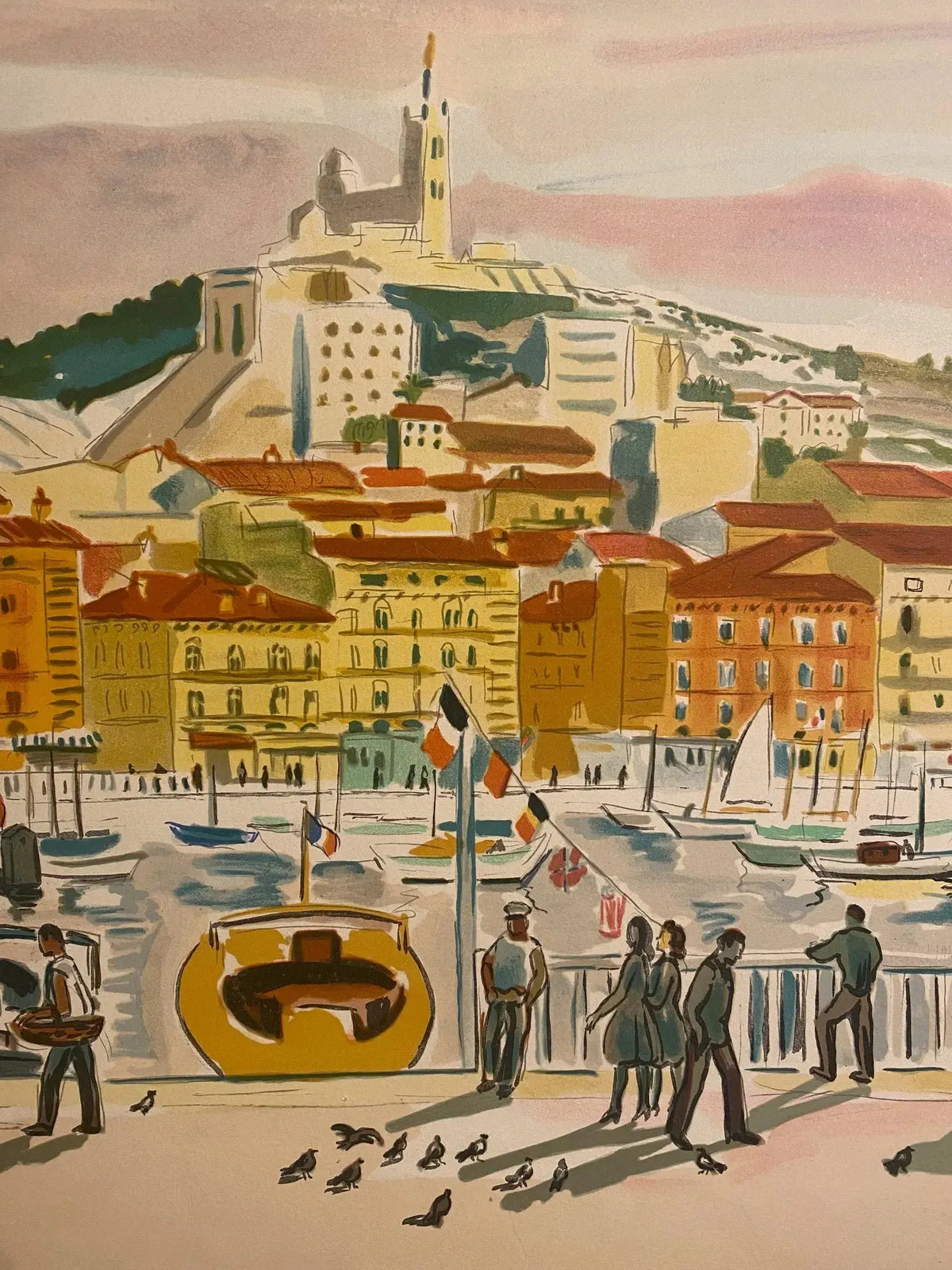 LITHOGRAPHIE Yves Brayer, monogrammée par sa femme, bon à tirer, pièce unique. Antiquités de France
