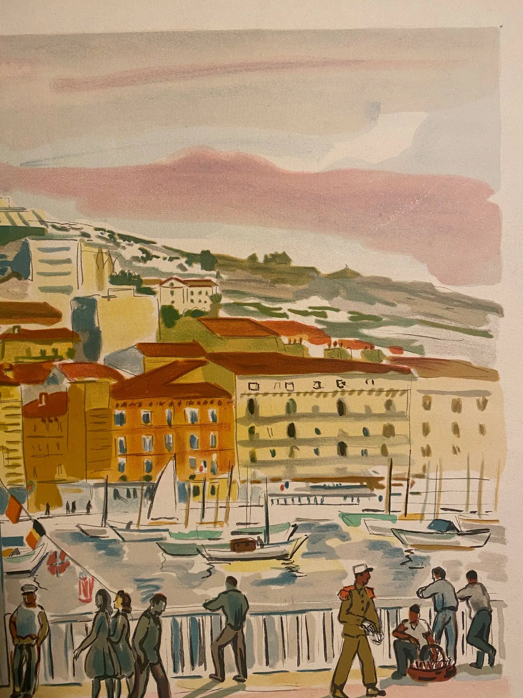 LITHOGRAPHIE Yves Brayer, monogrammée par sa femme, bon à tirer, pièce unique. Antiquités de France