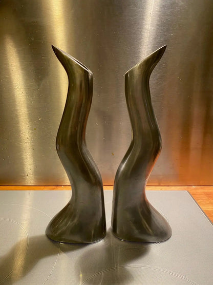 Vase design, bougeoirs design, Anna Efverlund, bel ensemble des années 80. Antiquités de France