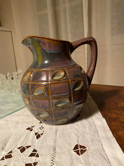 Pichet signé Denbac vintage, signé, numéroté, époque art nouveau. Antiquités de France