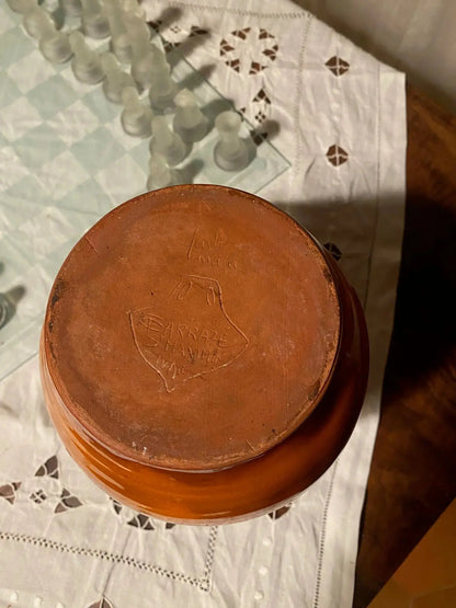 Pichet ancien signé, en céramique émaillée, St Maximin. Milieu XXème. Antiquités de France