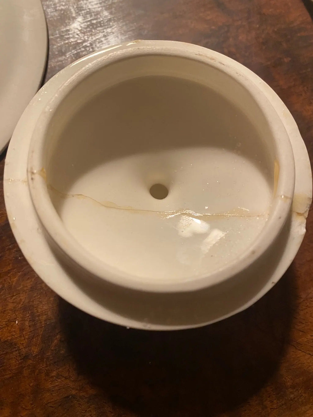 VILLEROY ET BOCH, sous tasses, SUCRIER à couvert, collection Artemis, début XXe. Antiquités de France