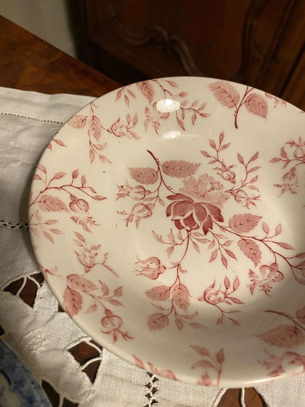 Lot 6 assiettes creuses Iron Stone – vaisselle anglaise XIXème, 3 couleurs-{{shop name}}