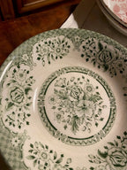 Lot 6 assiettes creuses Iron Stone – vaisselle anglaise XIXème, 3 couleurs-{{shop name}}