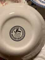 Lot 6 assiettes creuses Iron Stone – vaisselle anglaise XIXème, 3 couleurs-{{shop name}}