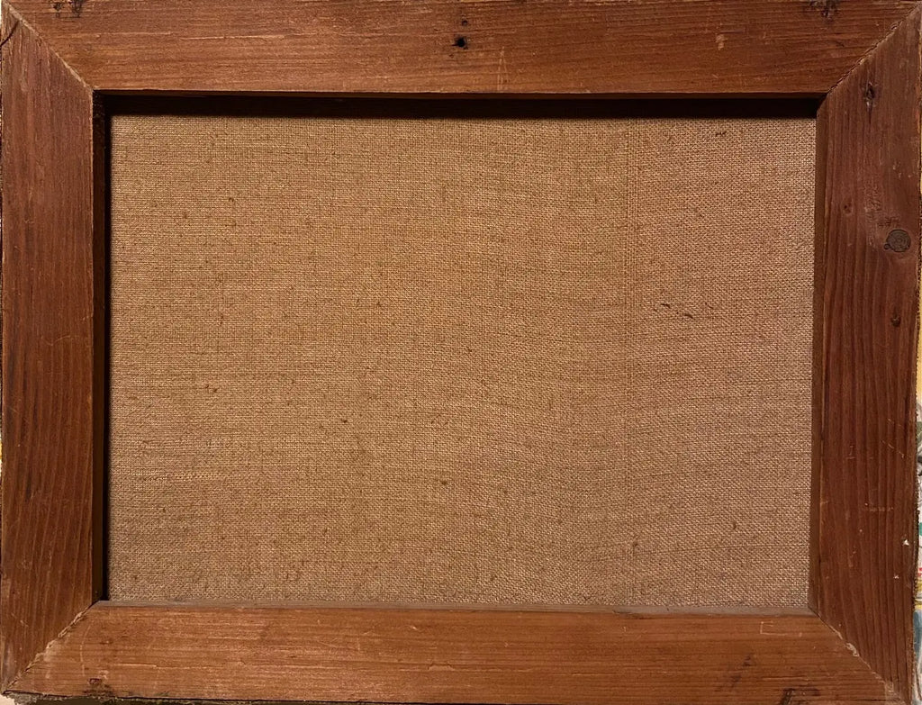 Tableau ancien signé, milieu XXème, huile sur toile, paysage d'une ferme. Antiquités de France