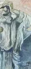Aquarelle ancienne signée, pièce unique, datée de 1982. Thème religieux. Rabbin implorant le ciel. Antiquités de France