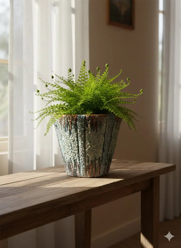 Ancien cache pot en terre cuite émaillée, école Italienne Romacréa, 1950.-{{shop name}}