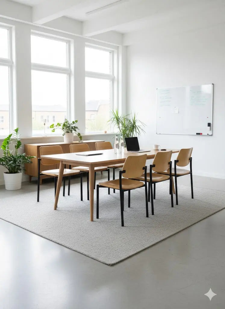 6 Chaises Vintage Martin Stoll Scandinave 60/70 Beige Piètement Noir-{{shop name}}