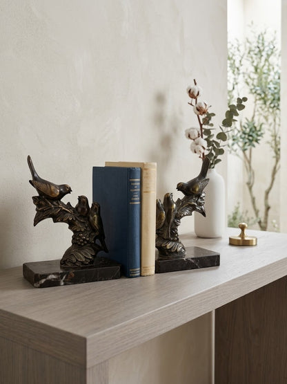 Serre-Livres art déco signé Maurice Frécourt - Éditeur Gallot , régule à patine bronze.