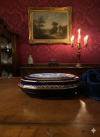 Bonbonnière Camille Tharaud Limoges – porcelaine bleue, camée chérubins, rare 17-{{shop name}}