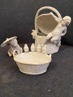 Meissen biscuit, Sculpture porcelaine, XIXème, numérotés et marqué au revers. Antiquités de France