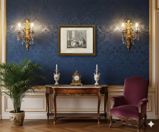 Gravure Originale Polychrome XIXe "Qu'en dit l'Abbé" Encadrée Numérotée 5 Paris-{{shop name}}
