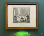 Gravure Originale Polychrome XIXe "Qu'en dit l'Abbé" Encadrée Numérotée 5 Paris-{{shop name}}