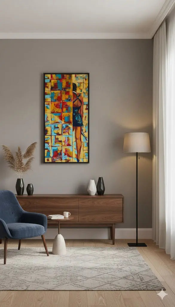 Art contemporain, Huile sur toile signée, inspirée du film Nikita, pièce unique. Par Zély.-{{shop name}}