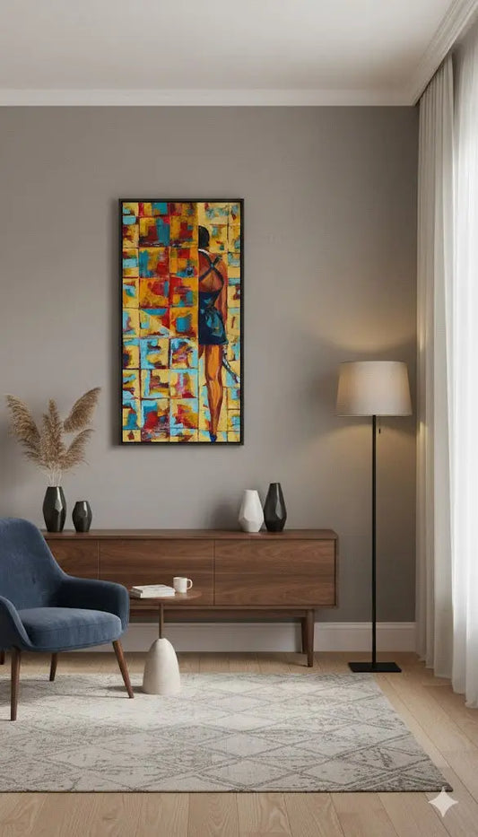 Art contemporain, Huile sur toile signée, inspirée du film Nikita, pièce unique. Par Zély.-{{shop name}}