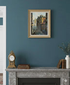 Huile sur toile, école moderne du XXème, signé Faure. Vue de Paris. ou Londres.-{{shop name}}