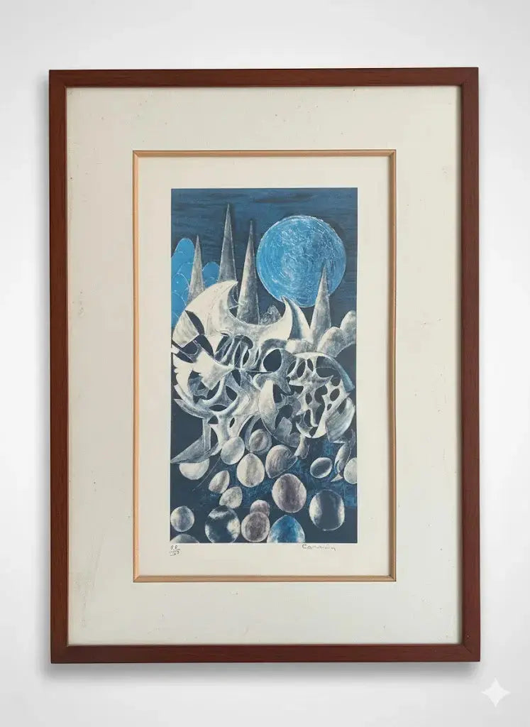 Lithographie signé Cornin, pour Jon Corka (1905-1992), pièce rare numérotée, encadrée et sous verre. - Antiquités de France