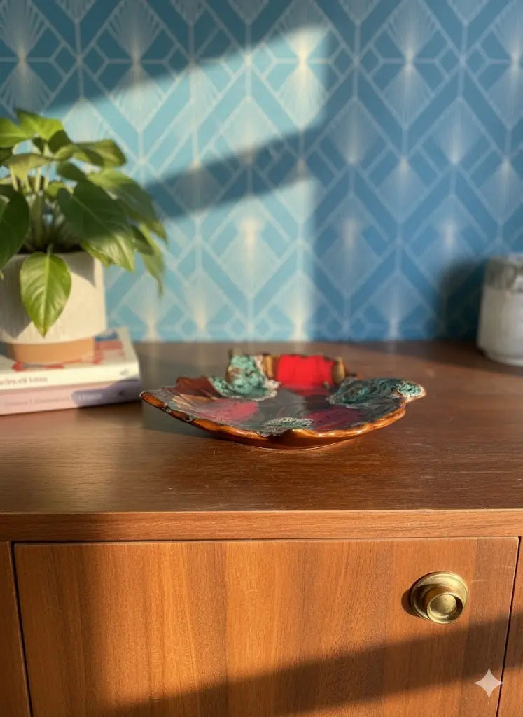 Vallauris, Vide poche ancien en Céramique, vintage des années 50.-{{shop name}}