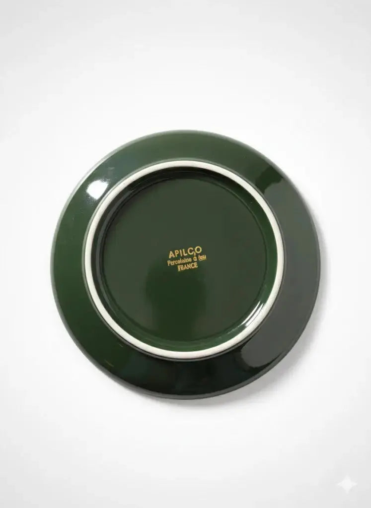 Ensemble à dessert Apilco , porcelaine des bistrots de Paris, époque art déco-{{shop name}}