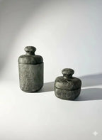 Duo de flacons en verre craquelés de la maison Marcel Franck France.-{{shop name}}