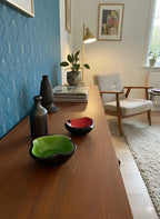 Ensemble 3 pièces céramique – coupe Kéramos Sèvres signée, vase et vide-poche, r-{{shop name}}