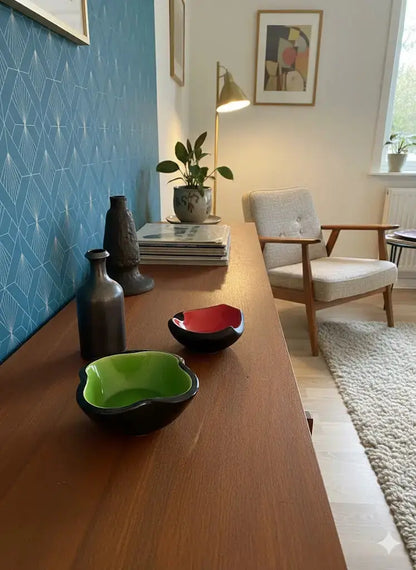 Ensemble 3 pièces céramique – coupe Kéramos Sèvres signée, vase et vide-poche, r-{{shop name}}