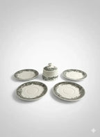 VILLEROY ET BOCH, sous-tasses, SUCRIER à couvert, collection Artemis, début XXe.-{{shop name}}