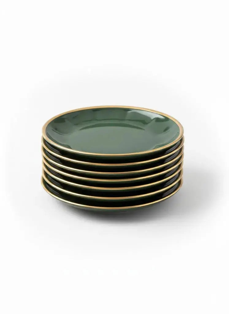 Ensemble à dessert Apilco , porcelaine des bistrots de Paris, époque art déco-{{shop name}}