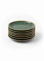 Ensemble à dessert Apilco , porcelaine des bistrots de Paris, époque art déco-{{shop name}}