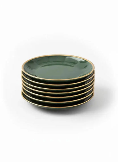 Ensemble à dessert Apilco , porcelaine des bistrots de Paris, époque art déco-{{shop name}}