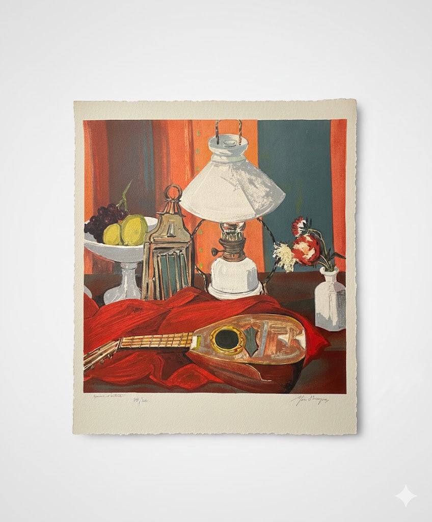 Lithographie Yves Brayer, signée, épreuve d'artiste, exposition de 1969, unique-{{shop name}}