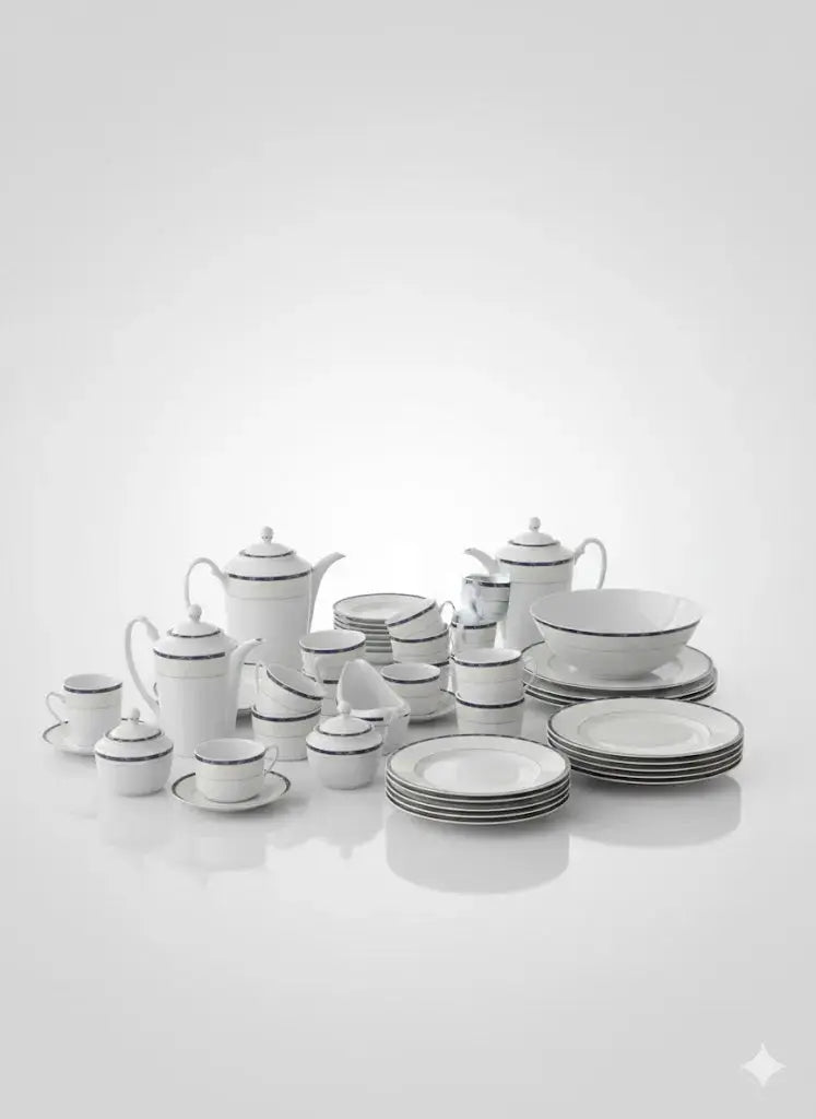 Service de table Guy Degrenne en porcelaine de Limoges complet et Jamais servi-{{shop name}}
