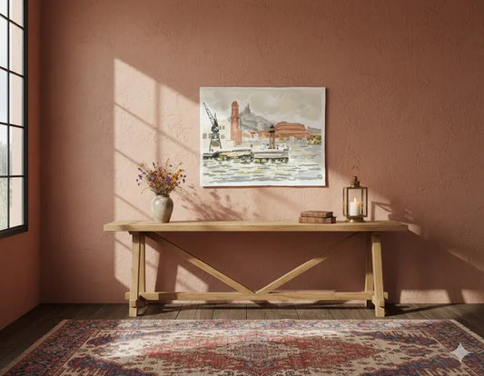 LITHOGRAPHIE signée Yves Brayer, numérotée VI/XX, Le fort St Nicolas.-{{shop name}}