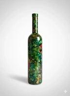 Ancienne bouteille, en verre laqué, multi couche, signé Chapoutier. 1960. - Antiquités de France