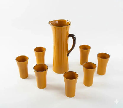 Service à orangeade, Claude Paci, modèle Gladys, 1960. Vallauris.-{{shop name}}