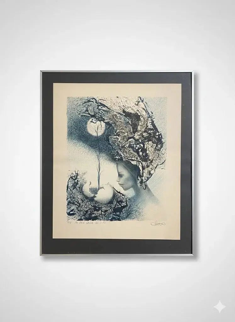 Lithographie ancienne signée, épreuve d'artiste, EDUARDO ROCA SALAZAR (CHOCO) . - Antiquités de France