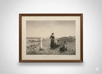 Lithographie XIXe G. Dubois Menant "Les Brûleuses d'Herbes" Encadrée - Antiquités de France