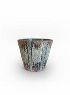 Ancien cache pot en terre cuite émaillée, école Italienne Romacréa, 1950.-{{shop name}}